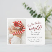 休日誕生統計アナウンスベイビーシャワー写真 サンキューカード (スタンド正面)