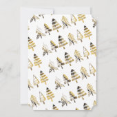 休日賛美の |紫の金ゴールドと黒の木の写真 シーズンカード (裏面)