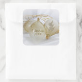 休日金ゴールドオーナメント スクエアシール (バッグ)