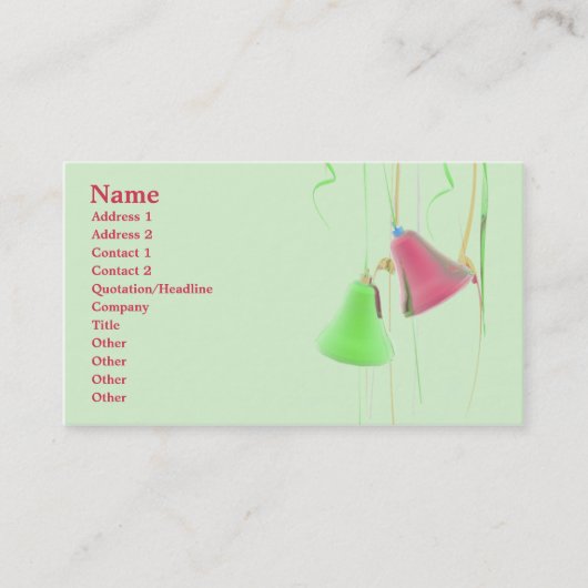 休日鐘 名刺 (正面)