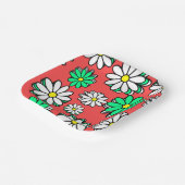 休日開花:フェスティバルレッド&グリーン紙プレート ペーパープレート (傾斜あり)