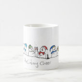 休日雪だるまお祝い コーヒーマグカップ (中央)