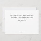 休日雪だるまとピネコーン&グリッター シーズンカード (裏面)