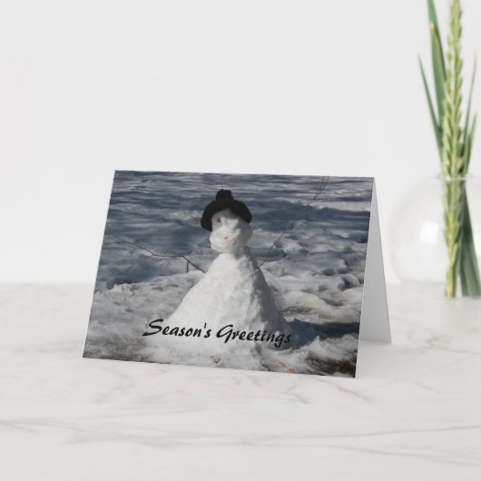 休日雪だるま シーズンカード (正面)