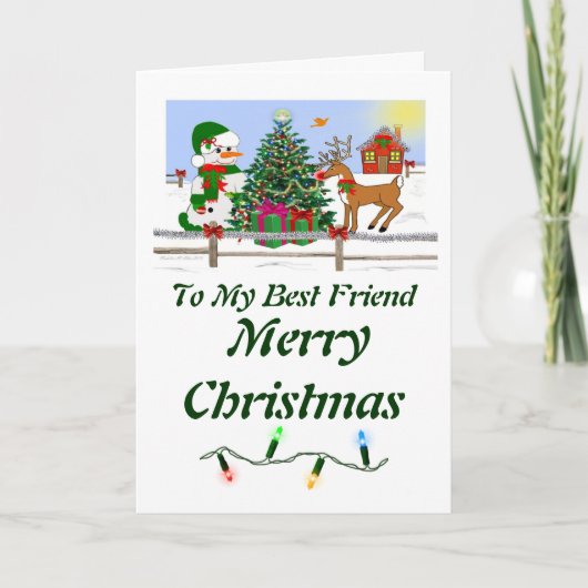 休日雪だるま シーズンカード (正面)