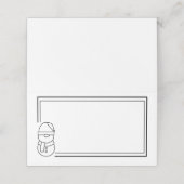 休日雪だるま プレイスカード (外部開封)