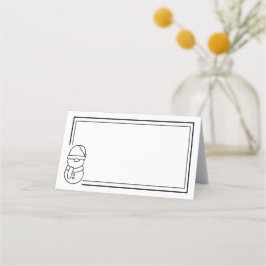 休日雪だるま プレイスカード