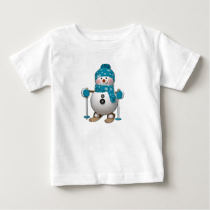 休日雪だるま ベビーTシャツ