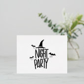 休日魅力的招待状のフェスティバル収集 箔招待状ポストカード (立ち正面)