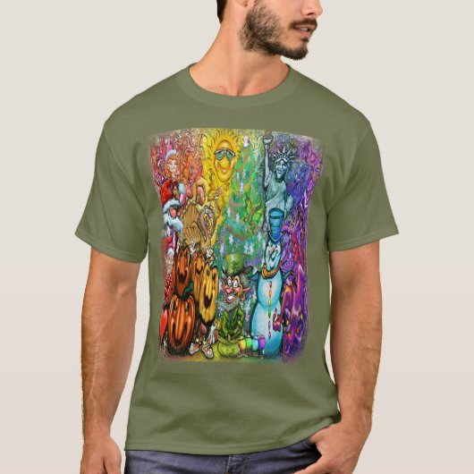 休日魔法 Tシャツ (正面)