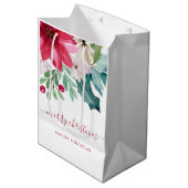 休日鮮やかフローラ |クリスマスウォーターの色 ミディアムペーパーバッグ (正面アングル)