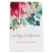 休日鮮やかフローラ |クリスマスウォーターの色 ミディアムペーパーバッグ (裏面)