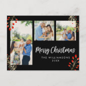 休日3フォトカード | レッドベリーと離れ金ゴールド シーズンポストカード (正面)