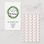 休日 |お知らせ挿入カードの移動 名刺 (正面/裏面)