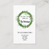 休日 |お知らせ挿入カードの移動 名刺 (正面)