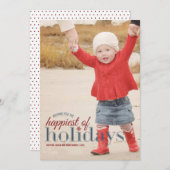 休日|の休日の写真の挨拶の最も幸せ シーズンカード (正面/裏面)