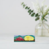 休日、キャラバン旅行 – 連絡詳細 スキニー名刺 (スタンド正面)