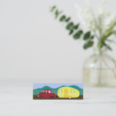 休日、キャラバン旅行 – 連絡詳細 スキニー名刺 (スタンド正面)