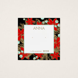 休日，クリスマススタッドイヤリングディスプレイカード