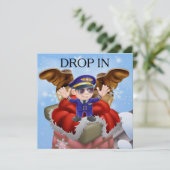 休日 – クリスマスドロップイン招待状 招待状 (スタンド正面)