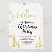 休日/クリスマスパーティの招待状カード 招待状 (正面/裏面)