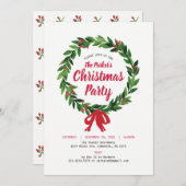 休日/クリスマスパーティの招待状カード 招待状 (正面/裏面)