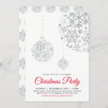 休日/クリスマスパーティの招待状カード