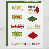 休日/クリスマス文字 (正面/裏面)