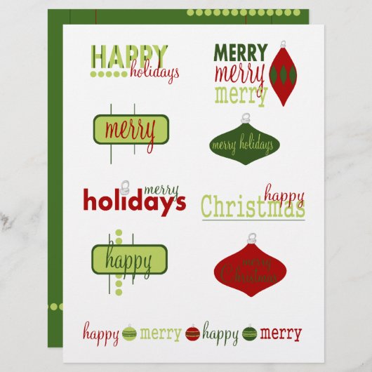 休日/クリスマス文字 (正面/裏面)