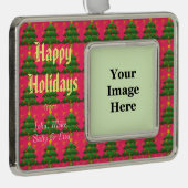 休日，クリスマス，新年，平和，喜び，愛 シルバープレートフレームオーナメント (右)