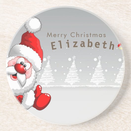 休日…サンタクロース コースター (正面)