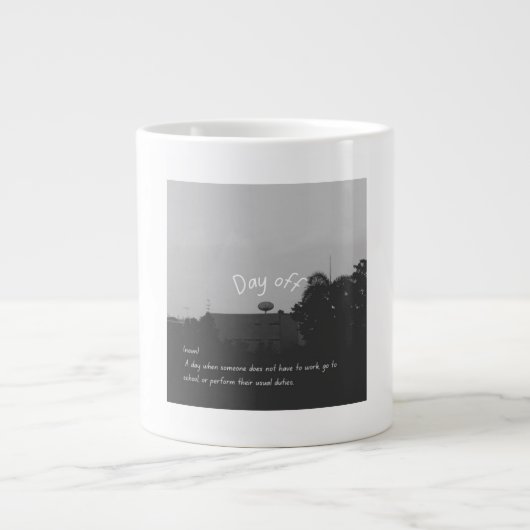 休日☕️ ジャンボコーヒーマグカップ (正面)