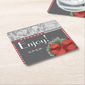 休日 スクエアペーパーコースター (アングル)