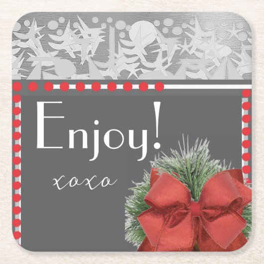 休日 スクエアペーパーコースター (正面)