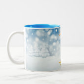 休日|ニッセスキーウッドランドスノーオレンジ ツートーンマグカップ (左)