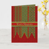 休日、ビジネス、3つのバナーのプリント カード (黄色い花)