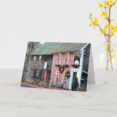 休日-プリマス、MAのリチャードのすずめの家 カード (黄色い花)