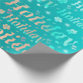 休日，レジャー，光沢，金属，聖なる書物、 経典,金ゴールド, ラッピングペーパー (角)