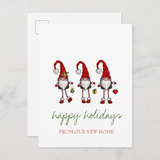 休日、我々は移動している、赤い格言 案内ポストカード (正面/裏面)