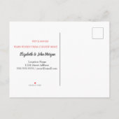 休日、我々は移動している、赤い格言 案内ポストカード (裏面)