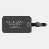 休日 |花のフローラ |モノグラム |荷物タグ ラゲッジタグ (裏面横)