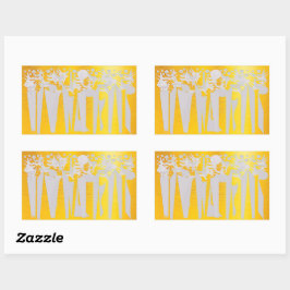 休日 長方形シール