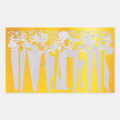 休日 長方形シール (正面)