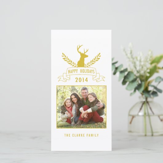 休日〔雄ジカの〕枝角 | 休日の写真カード シーズンカード (スタンド正面)