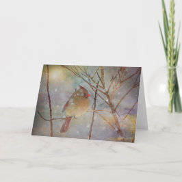 休日（鳥）ショウジョウコウカンチョウグリーティングカード サンキューカード