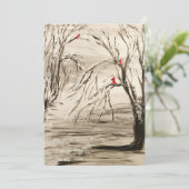 休日(鳥)ショウジョウコウカンチョウノートカード シーズンカード (スタンド正面)