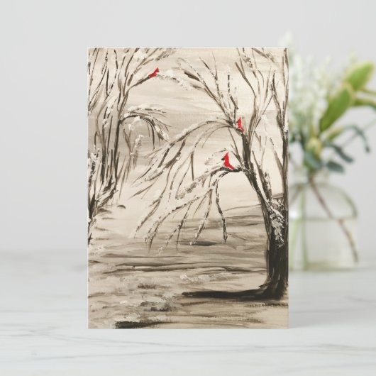 休日(鳥)ショウジョウコウカンチョウノートカード シーズンカード (スタンド正面)