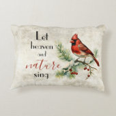 休日(鳥)ショウジョウコウカンチョウ素朴感動的クリスマス アクセントクッション (裏面)