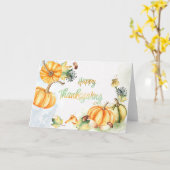 休日- wcハッピー感謝祭 カード (黄色い花)