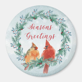 休日 – WCリースと（鳥）ショウジョウコウカンチョウペア マグネット